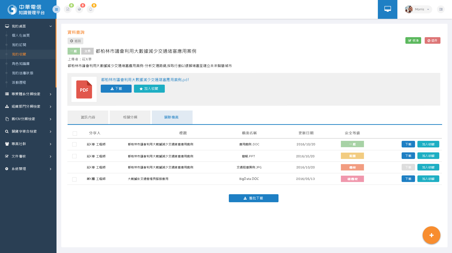 中華電信知識管理平臺-資料查詢